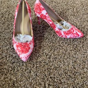 Just fab hot coral khloy classic pump